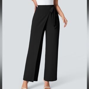 NWOT Halara High Waisted Tie Side Wide Leg Work Pants XSmall